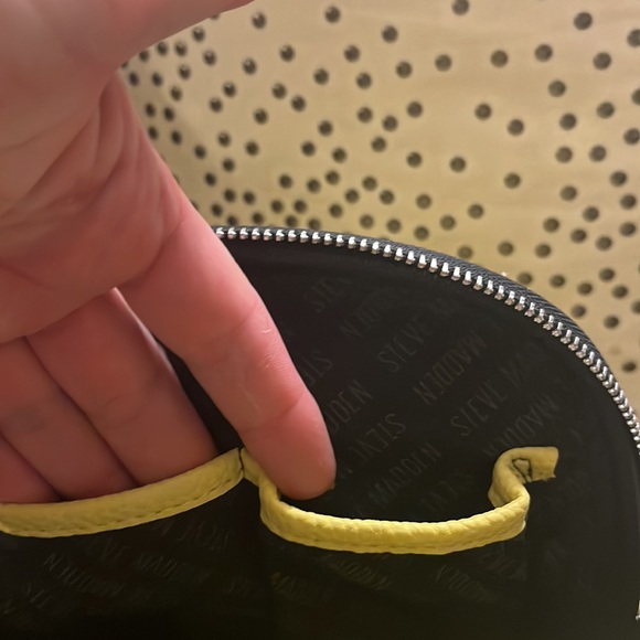 STEVE MADDEN logo mini tassel backpack in pastel yellow - Picture 7 of 11